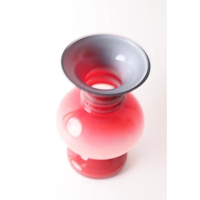 1970s Space Age Bubble Vase in Red Opal For Sale - Image 5 of 9