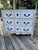 Pair of painted 3 drawer chests commodes. White distressed finish. Clean lines, beautiful hardware.