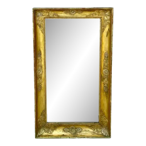 French Empire Giltwood and Gesso Overmantel Mirror