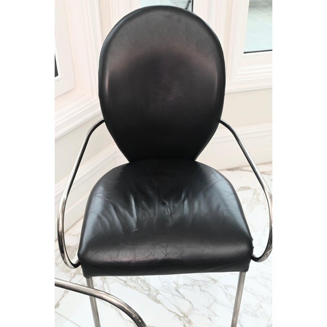 Pair of Dia Arm Chairs - Design Institute of America - Postmodern 1990's Dining Chairs For Sale In New York - Image 6 of 8