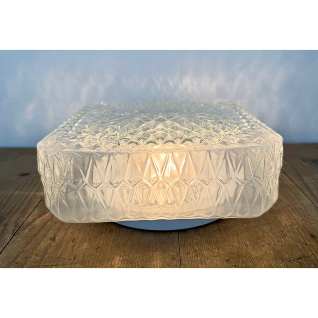 Vintage Glass Wall or Ceiling Light, 1970s For Sale - Image 12 of 16