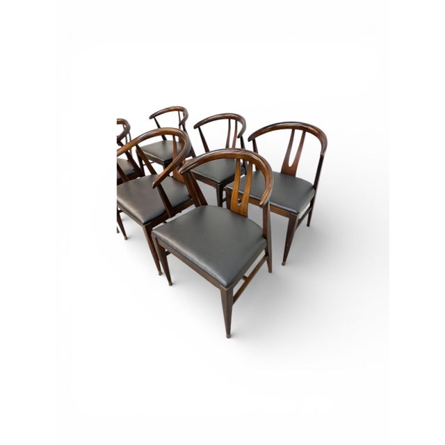 Mid-Century Modern Mid-Century Modern Wishbone Walnut Dining Chairs - Set of 6 For Sale - Image 3 of 9