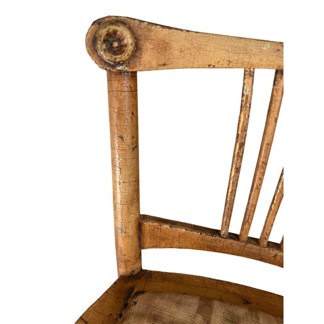 Charming Antique Spindle-Back Chair With Exceptional Aged Patina For Sale - Image 9 of 15