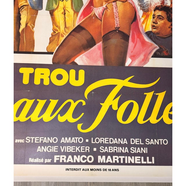Le Trou Aux Folles, Hole of the Mad Queen's, Original Movie Poster, 1979 For Sale In Los Angeles - Image 6 of 9