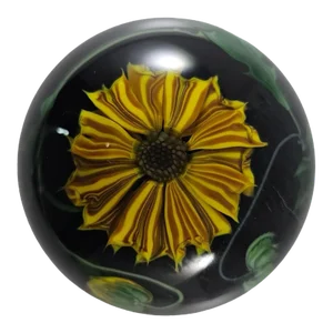Daniel Salazar Lundberg Sunflower Paperweight, Artists Proof Signed '09