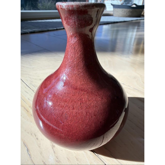 American Jugtown Pottery Oxblood Vase 5" – Vernon Owens Signed & Dated 2009 For Sale - Image 3 of 10