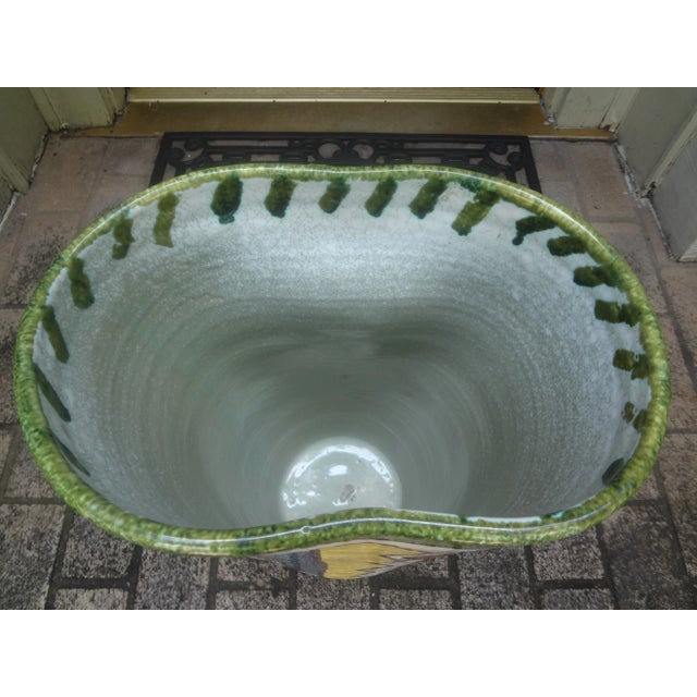 Italian Modernist Glazed Ceramic Umbrella Stand For Sale - Image 11 of 13