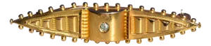 The Crittenden: Antique 14K Yellow Gold Pin/Pendant set with Diamond