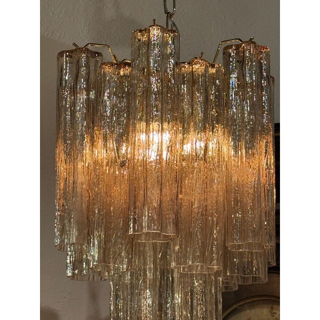 Murano Fume Tronchi Glass Chandelier For Sale In Dallas - Image 6 of 8
