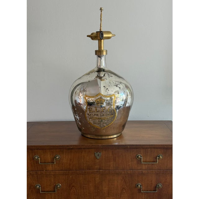 Ralph Lauren Mercury Oversized Lamp With Rl Crest For Sale - Image 11 of 11