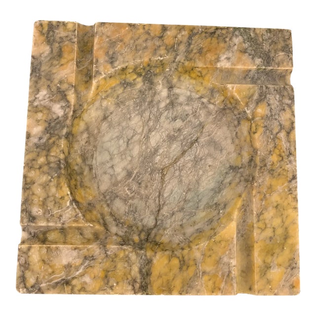 Mid 20th Century Vintage Large Organic Marble Ashtray Catchall For Sale