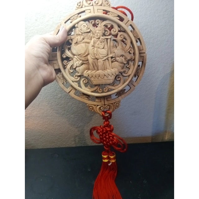 Chinese 1970s Exquisite Carved Rosewood Chinese Applique Wall Decor For Sale - Image 3 of 6