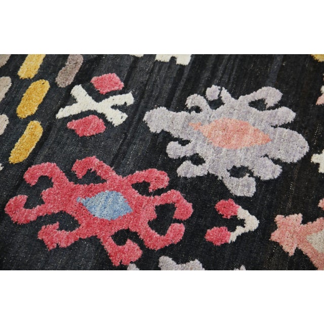 Contemporary Handmade Modern Kilim Rug 8'11" X 10'3" For Sale - Image 3 of 10