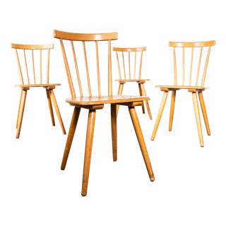 Stick Back Dining Chairs, 1950s, Set of 4 For Sale