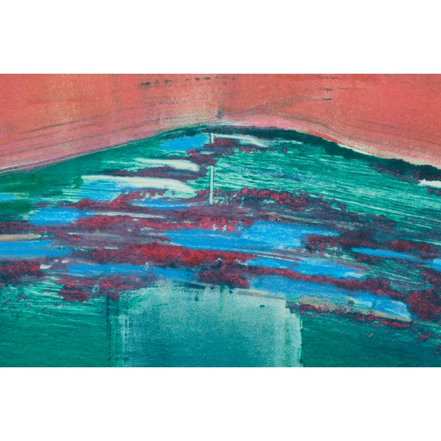 1980s "Under the Mountain" - Modern Abstract Lithograph by Fran Ciscus For Sale - Image 5 of 6