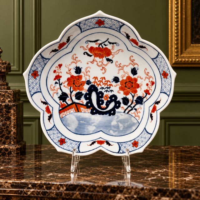 An exceptional antique Japanese Arita porcelain bowl executed in the historic Imari palette during the Edo period, most...