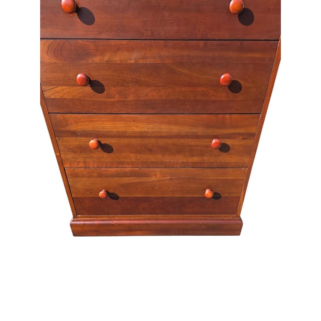 1990s Ethan Allen American Impressions High Chest Dresser Armoire Mission Arts Crafts For Sale - Image 14 of 18
