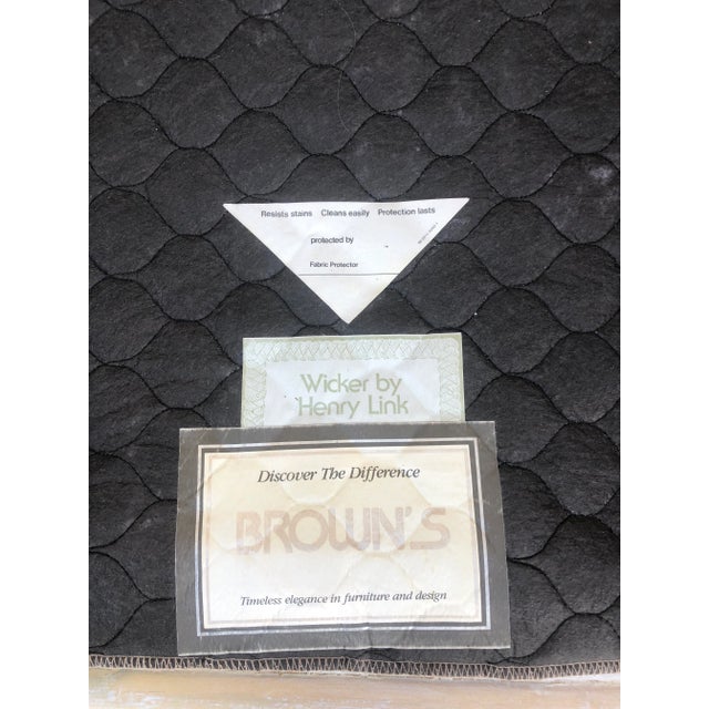 Beige 1970s Vintage Split Reed Henry Link Cushioned Chair For Sale - Image 8 of 9