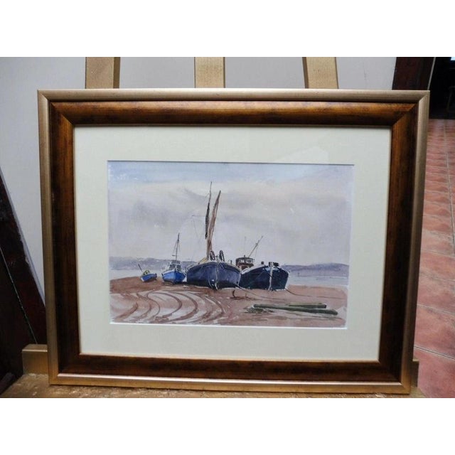 Roland Birch, Pin Mill, Suffolk, Watercolour, circa 1970s Material: Watercolour on paper An atmospheric watercolour...