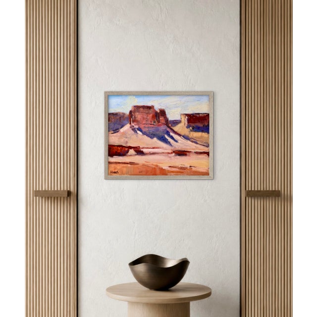 Southwestern Adobe Shadows - Desertscape Oil Painting Landscape For Sale - Image 10 of 12