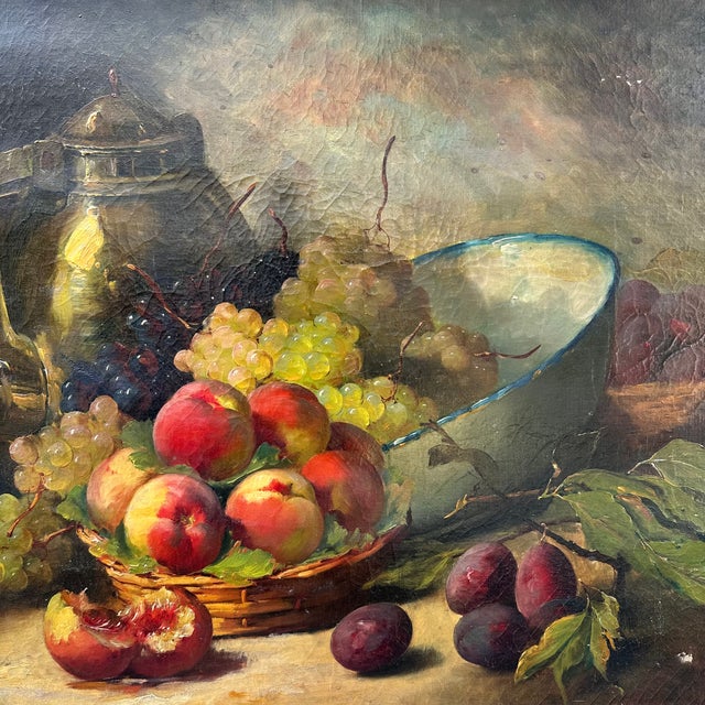 Black Alfred-Arthur Brunel De Neuville, Bodegón De Frutas, 1800s, Oil on Canvas For Sale - Image 8 of 18
