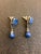 Late 20th Century Native American Lapis Lazuli Sterling Drop Earrings, a Pair For Sale - Image 5 of 10