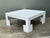 White Vintage Custom Grasscloth Coffee Table For Sale - Image 8 of 12