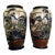 Vintage Mid-Century Japanese Satsuma Moriage Porcelain Vases - A Pair For Sale