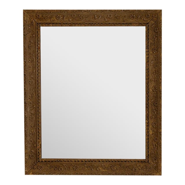 19th Century France Antique Gold Carved Giltwood Mirror For Sale