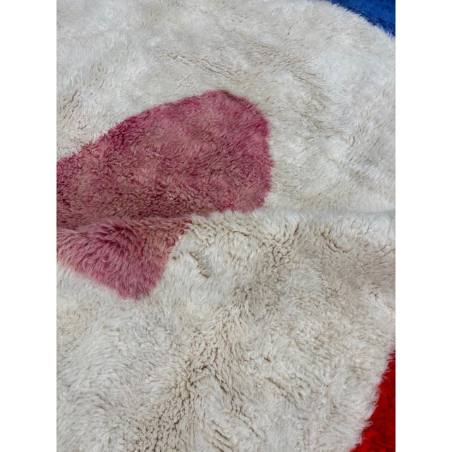 Hand-Knotted Moroccan Beni M'rirt Berber Rug — Geometric Color Block Wool on Ivory — 6'6" X 9'10" For Sale - Image 9 of 12