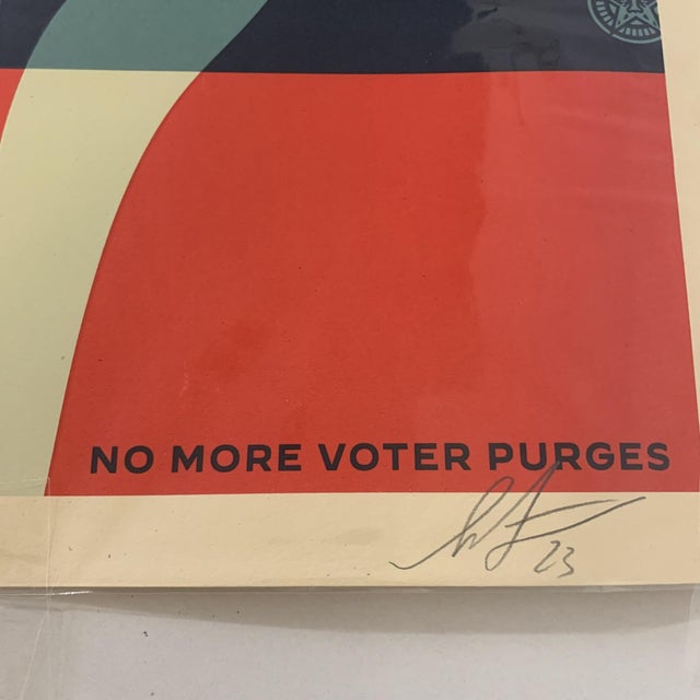 Defend Democracy Authentic Artwork Direct From the Artist Shepard Fairey 107/450 For Sale In Panama City, FL - Image 6 of 8