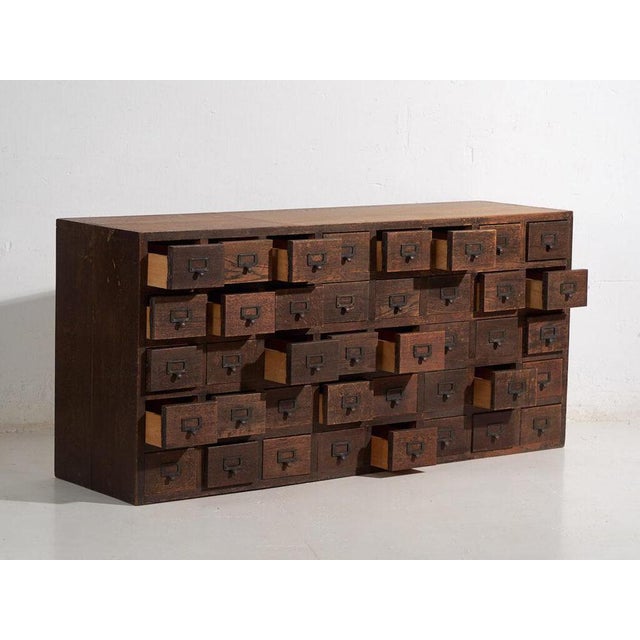 Antique japanese kusuri tansu kusuri pharmacy sideboard – taishō / showa period (c.1920-1945) dimensions: length: 140 cm...