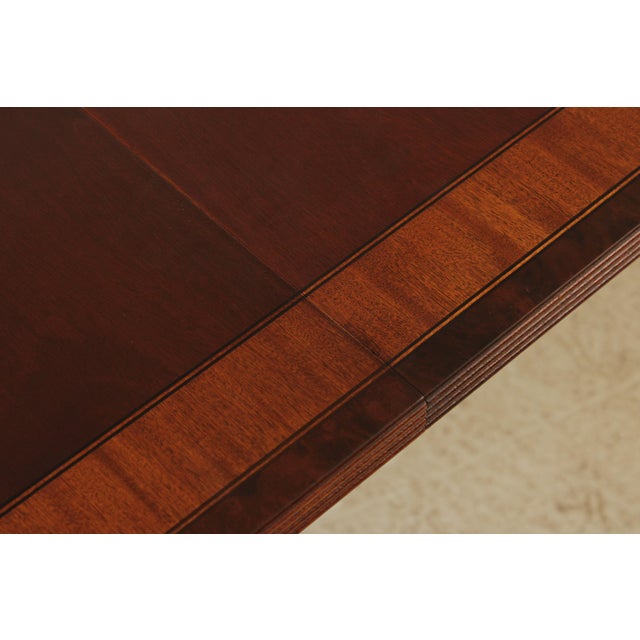 Brown Ethan Allen Banded Mahogany Clawfoot Dining Room Table For Sale - Image 8 of 18