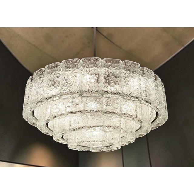 1950s Iceglass Chandelier from Doria Leuchten, 1950s For Sale - Image 5 of 5