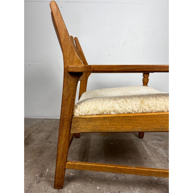 1960s Danish Brutalist Razorblade Oak Armchair by Henning Kjærnulf for EG Møbler, 1960s For Sale - Image 5 of 10