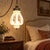 French Country Vintage French Country Floral Glass Swag Plug in Lamp Pendant Light Reading Nook For Sale - Image 3 of 9