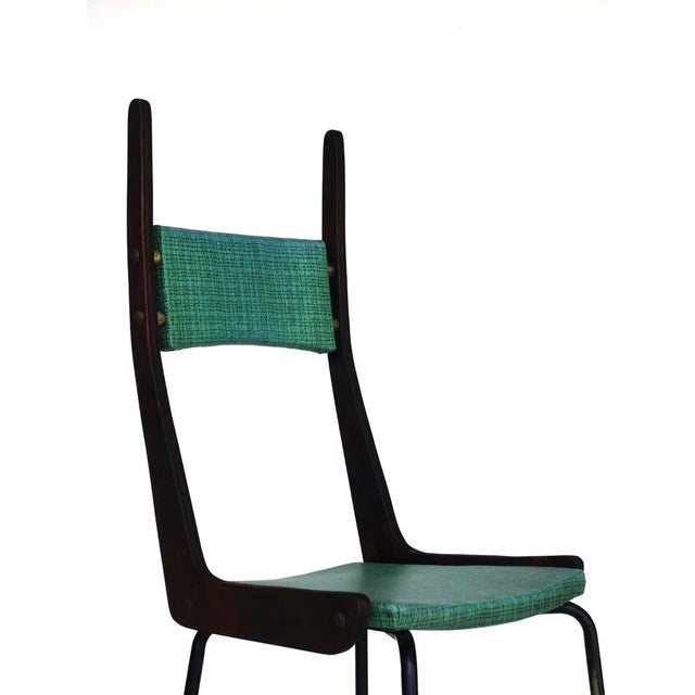 Black Set of Mid-Century Italian Side Chairs, 1950s For Sale - Image 8 of 12