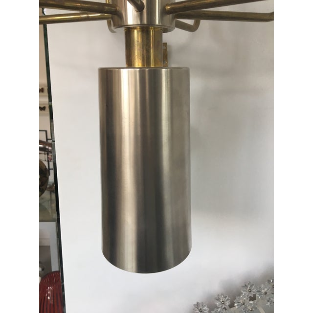 Brass and Chrome French Two-Tone Sconces- a Pair For Sale - Image 9 of 13