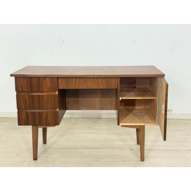 Mid-Century Desk in Walnut, 1960s For Sale - Image 3 of 15