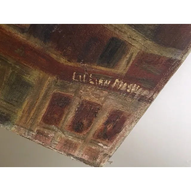 Mid-Century Modern Mid Century Modern cityscape by Lillian For Sale - Image 3 of 6