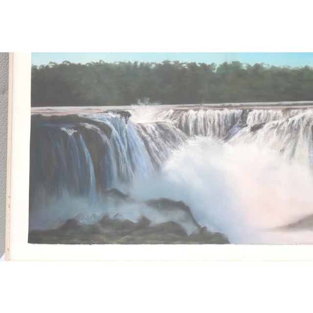 1989 Sharon Frazier Foz Do Iguacu, Brazil Waterfalls Pastel Painting One-of-a-Kind For Sale - Image 9 of 18