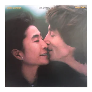 Vintage 1984 John Lennon & Yoko Ono " Milk and Honey " Promo Collector's Poster