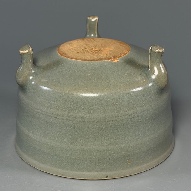 China Vintage Longquan Celadon Ribbed Tripod Incense Burner For Sale - Image 6 of 7