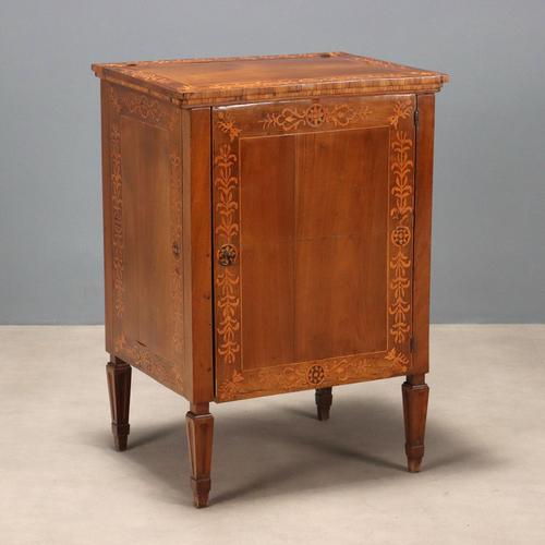 Walnut Bedside Table with Inlays For Sale - Image 11 of 11