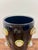 Vintage Monumental Murano Black Glass Vase With Applied Glass Rose Medallions For Sale In Miami - Image 6 of 10