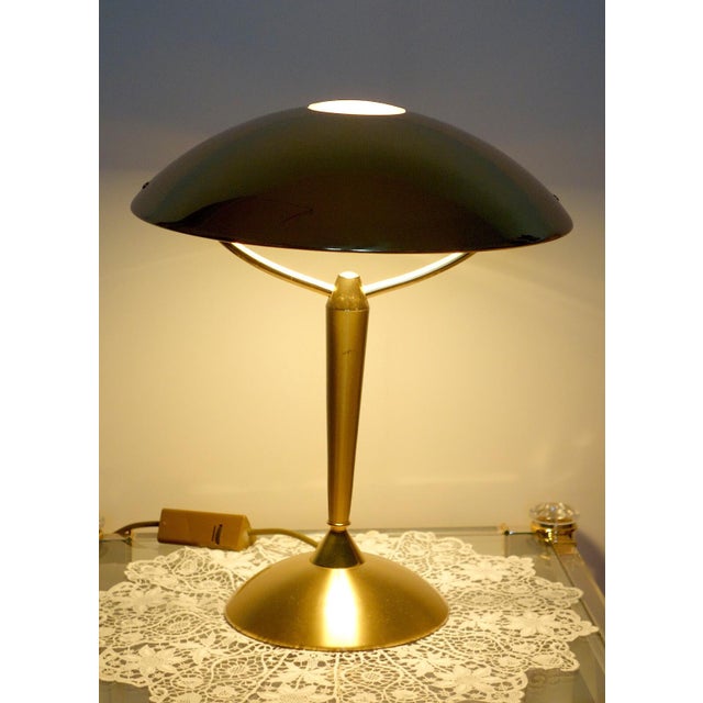 Vintage Halogen Brass Mushroom Table Lamp from Sölken Leuchten, 1970s For Sale - Image 6 of 8