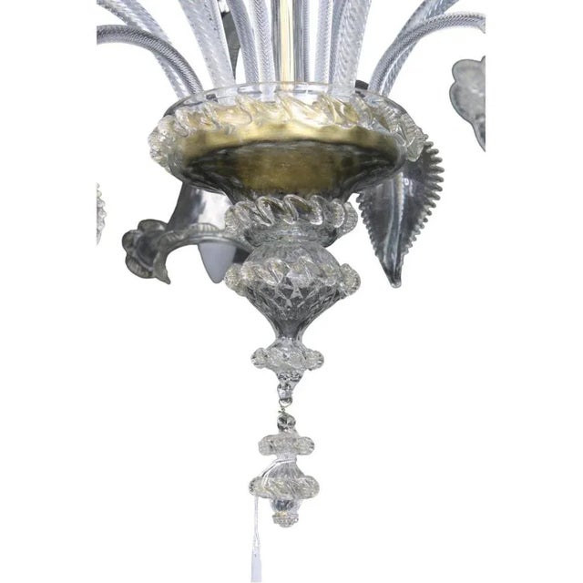 Early 20th Century Arms Chandelier in Murano Glass, Venice For Sale - Image 4 of 6