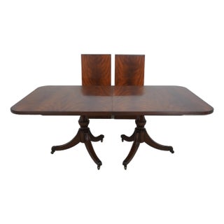 Maitland Smith Flame Mahogany Georgian Style Dining Table For Sale
