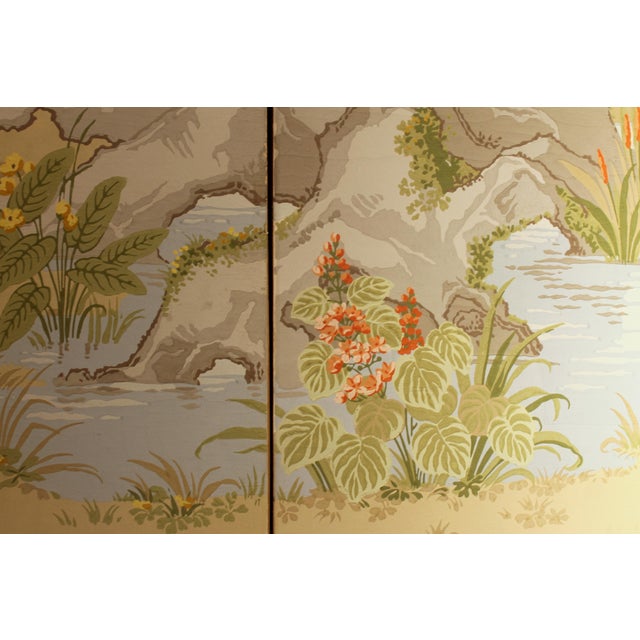 Zuber, Japanese Garden Landscape Scene, 1890s, Paper, Framed For Sale - Image 9 of 11