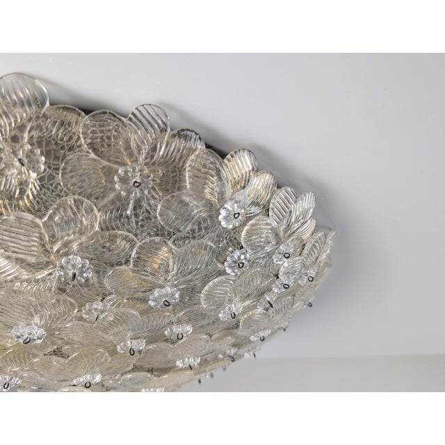 Floral Ceiling Lamp in Murano Glass with Gold Powder Barovier & Toso, 1960s For Sale - Image 11 of 13